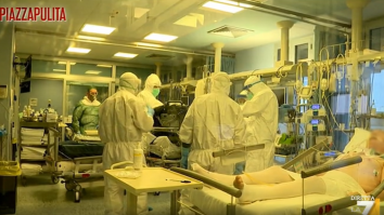 Imagini tulburătoare într-un spital din Italia cu pacienți infectați cu coronavirus. De ce o parte din bolnavi sunt așezați pe abdomen