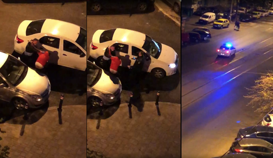 Un polițist din București lovește un tânăr și aleargă un altul. Povestea din spatele filmării și explicațiile autorităților