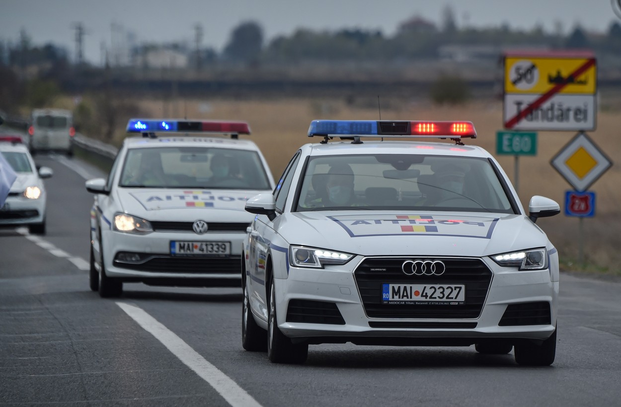 Asalt ca în GTA pe străzile din Hunedoara, după ce polițiștii au oprit un bărbat beat și fără declarație asupra lui