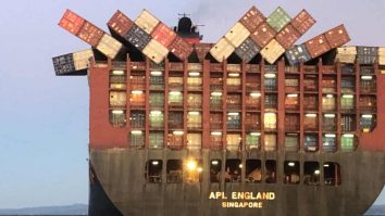 40 de containere au căzut în ocean