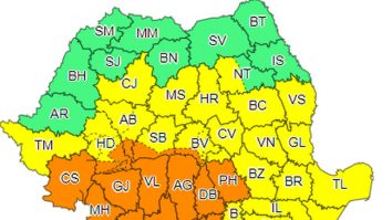 Cod portocaliu de vijelii şi grindină. În ce zonă a României?