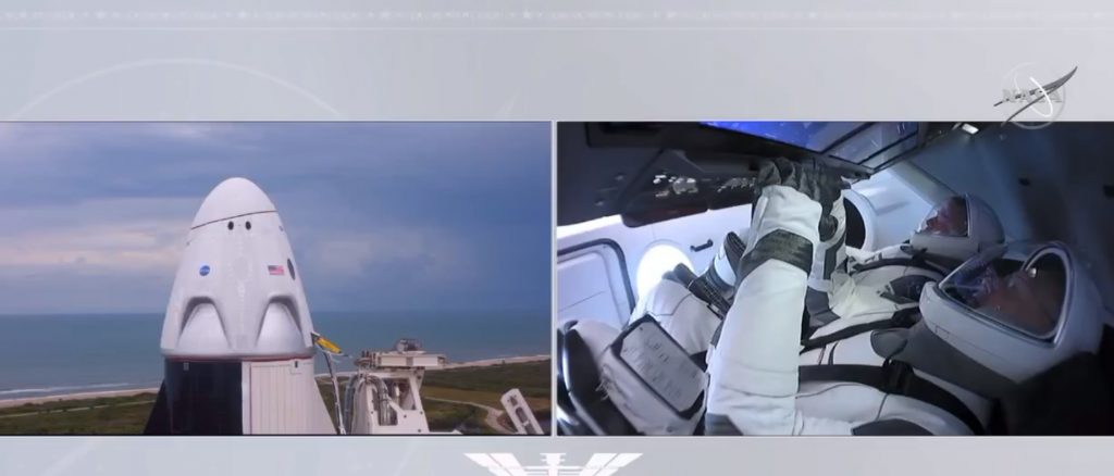 Prima lansare în spațiu a unei nave SpaceX, cu astronauți la bord, a fost amânată în ultima clipă din cauza vremii nefavorabile