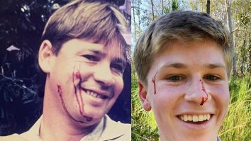 Robert Irwin îți arată momentul în care este atacat de un șarpe. Reacția adolescentului, similară cu cea a tatălui său