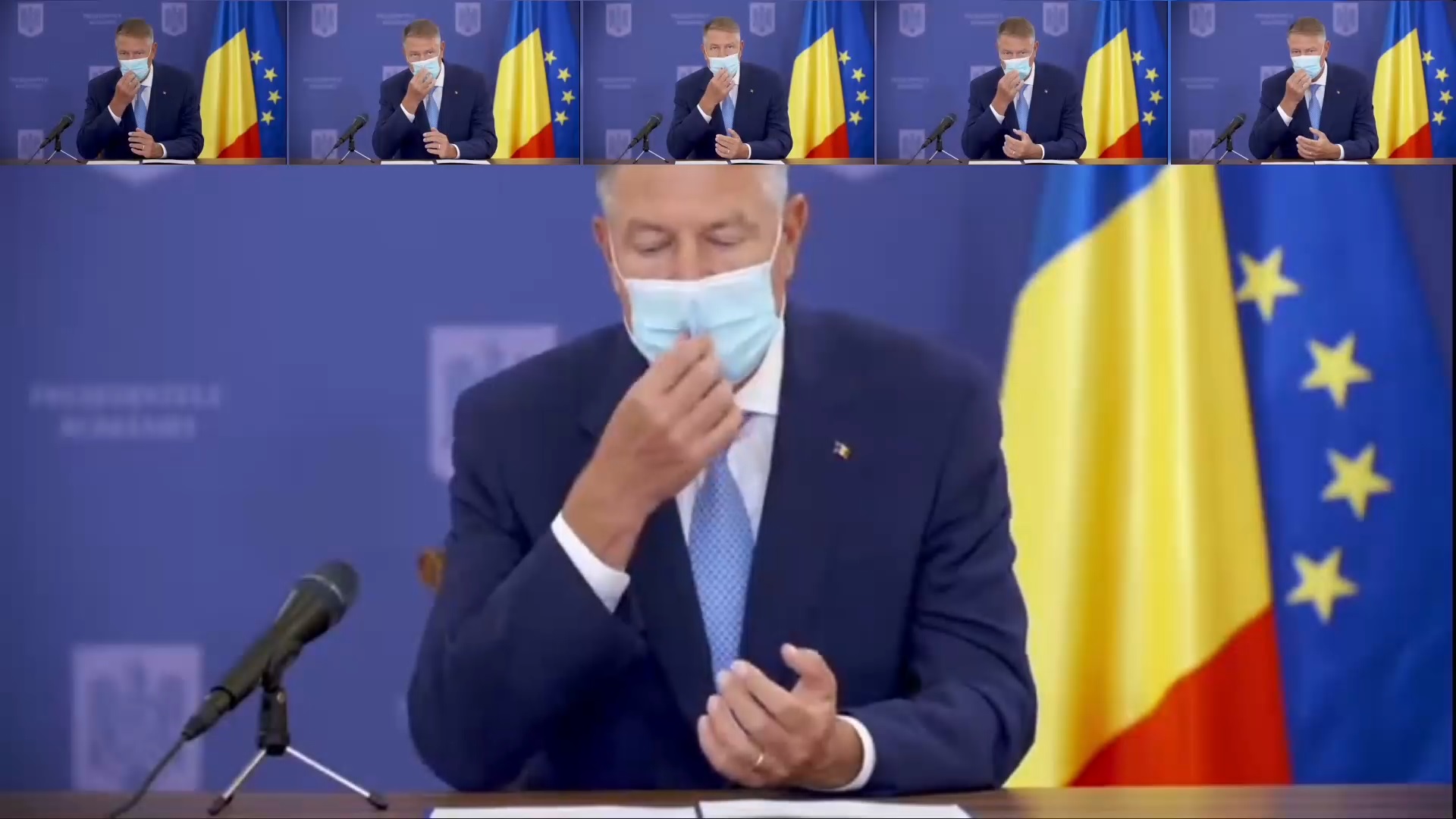 Premierul și președintele nu sunt un bun exemplu când vine vorba de folosirea măștii de protecție