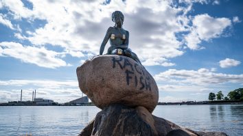 Celebra statuie Mica Sirenă din Copenhaga a fost vandalizată
