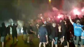 Fotbaliştii şi suporterii Universităţii Craiova au făcut show după meciul cu FCSB