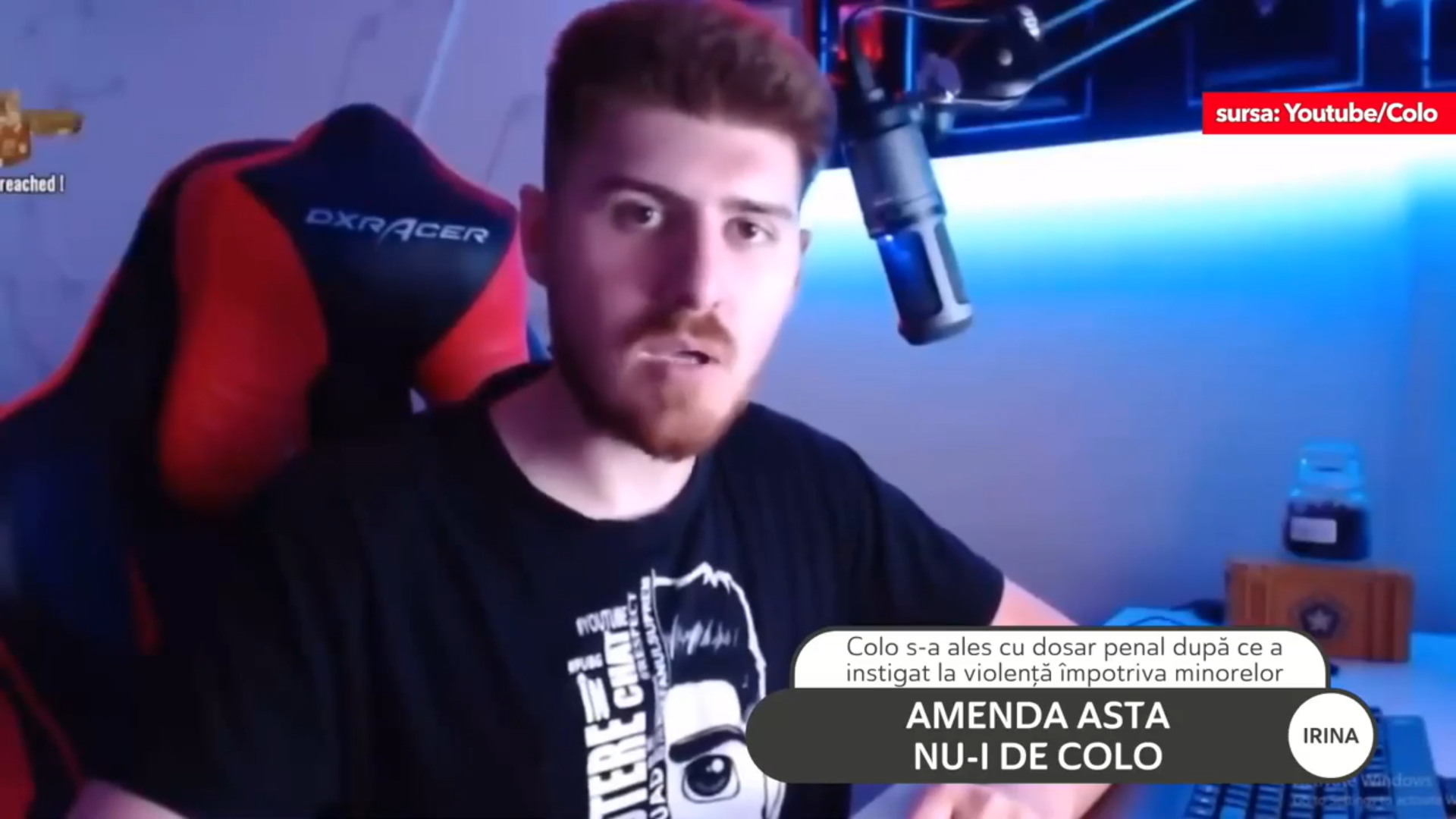 24.180 de lei amendă pentru Colo, vloggerul care a instigat la violență împotriva minorelor