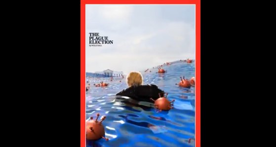 Trump înoată într-un ocean de Covid-19 pe noua copertă TIME: „o metaforă a haosului de la Casa Albă“