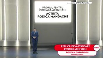 Greșeala de nepermis comisă de ministrul Culturii. Actrița Rodica Mandache l-a pus imediat la punct