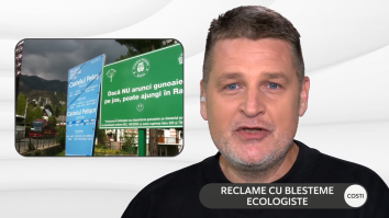 Mesaje ecologiste cu iz de blestem în Sinaia: „Când arunci un gunoi se naște un strigoi”