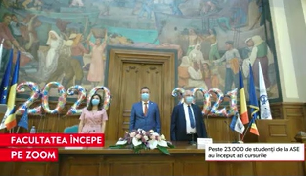 Studenții de la ASE au dat startul. Au participat la festivitatea de deschidere prin Zoom