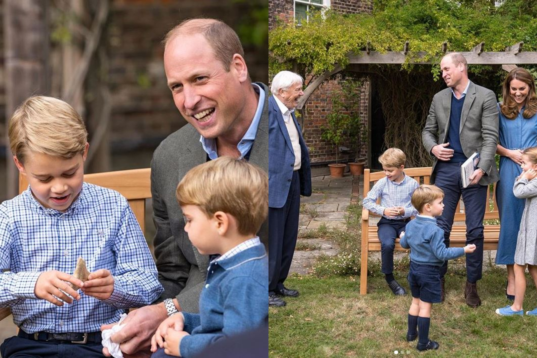 Prințul George a primit un dinte de rechin, fosilizat de la Sir David Attenborough