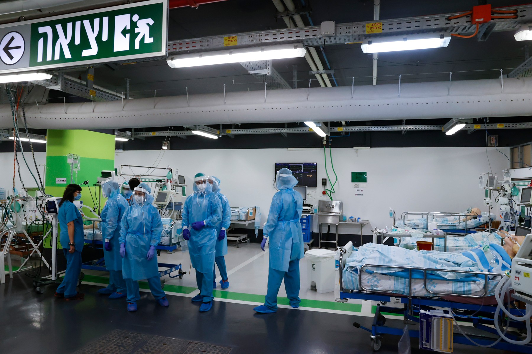 O parcare subterană a fost transformată în spital COVID în Israel