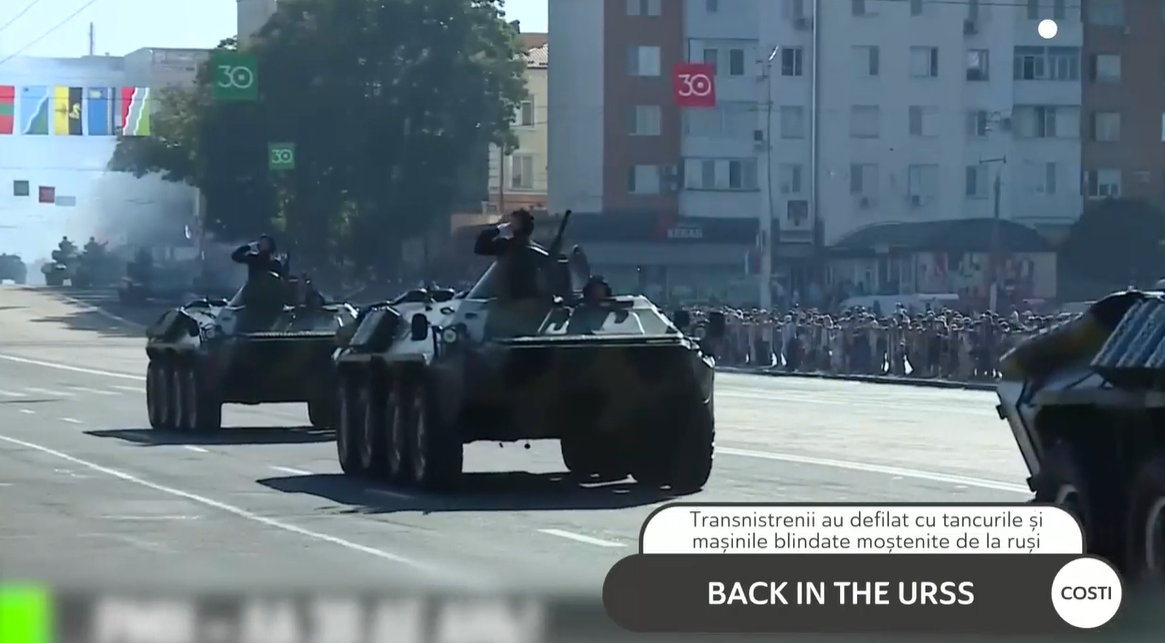 Așa ar arăta URSS în 2020. Defilare cu tancuri în Transnistria, la 200 km de România