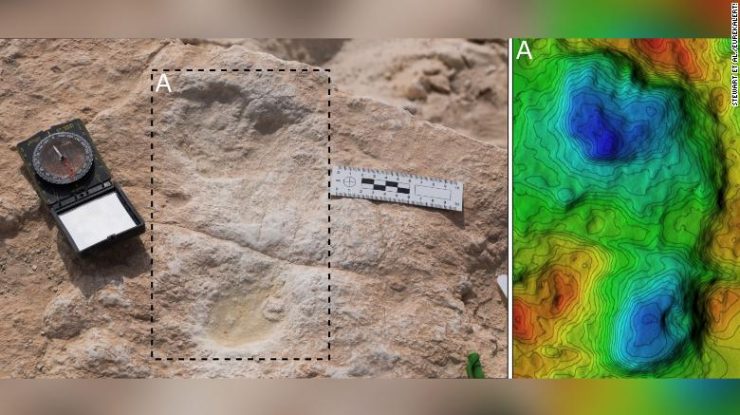 Urme de pași de 120,000 ani, găsite în Arabia Saudită. Studiile arată ca ar putea fi umane