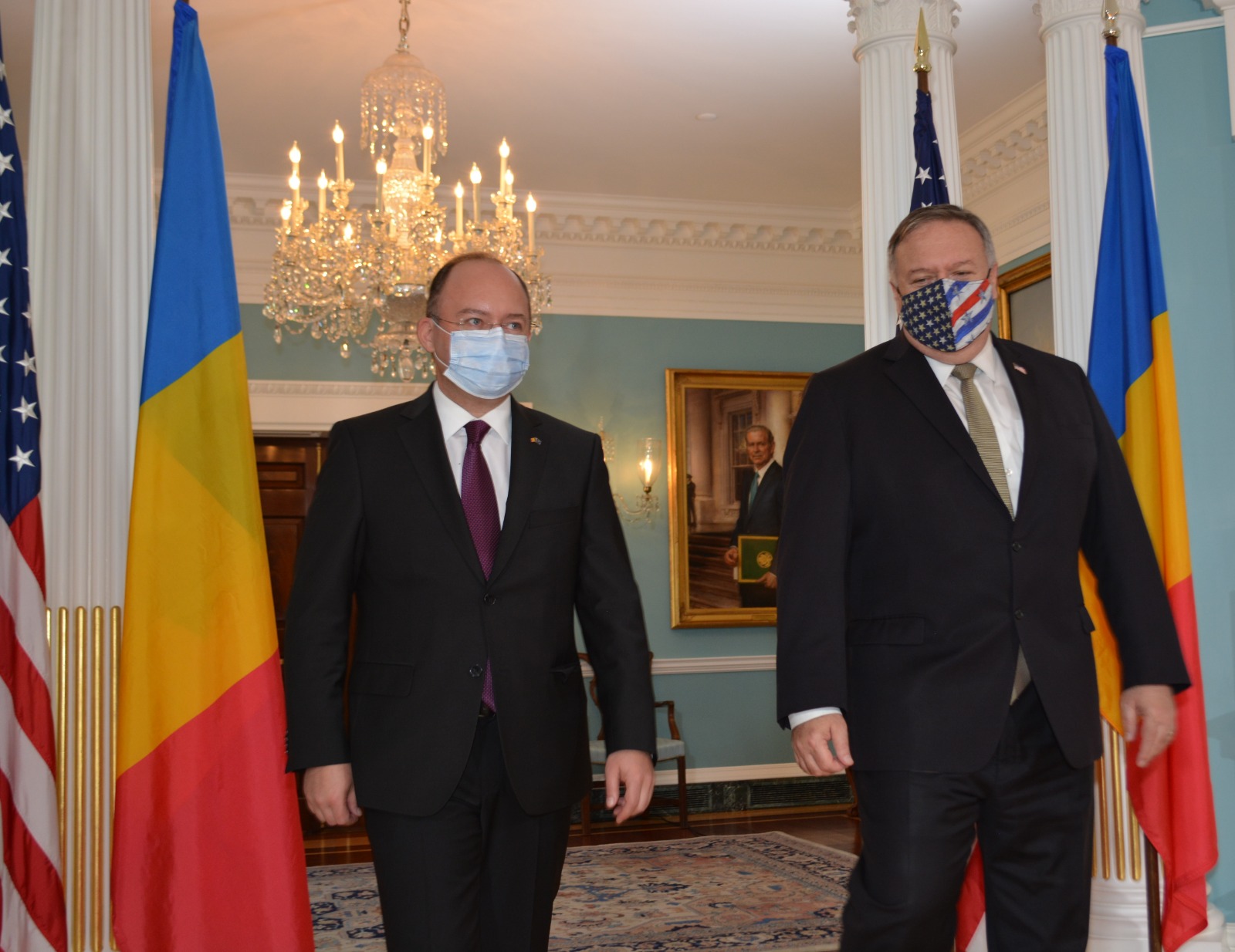 Bogdan Aurescu, după întâlnirea cu Mike Pompeo: „Am salutat planurile SUA de a crește prezența militară în România”