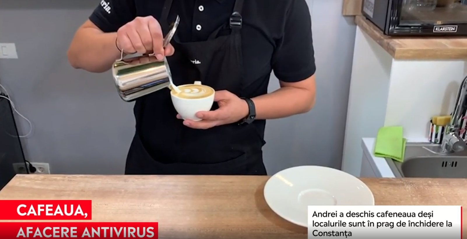 Cafeaua, afacere antivirus. Barista: „La o lună de la deschidere am ajuns să vindem undeva la peste 40 de cafele zilnic”