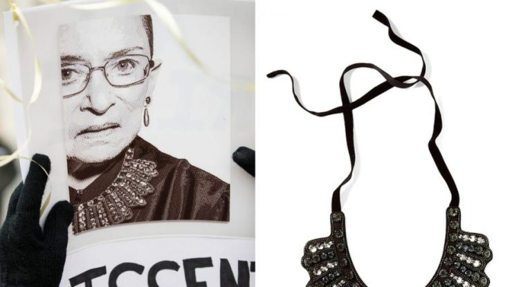 Colierul Banana Republic, făcut celebru în 2012 de judecătoarea Ruth Bader Gingsburg, revine la vânzare