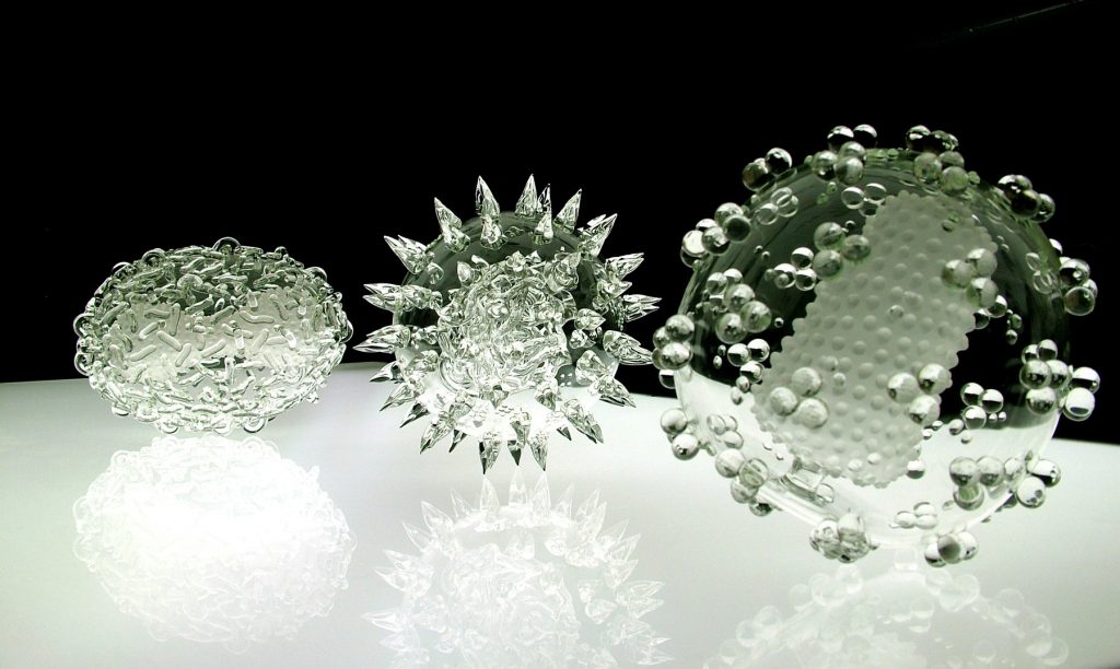 Virus Glass Sculpture