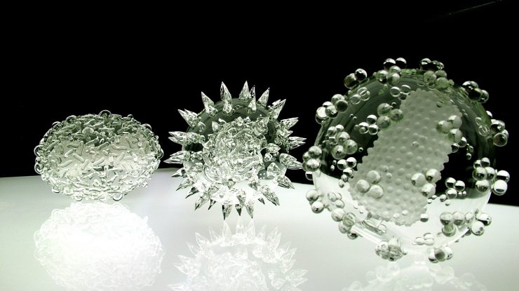 Virus Glass Sculpture