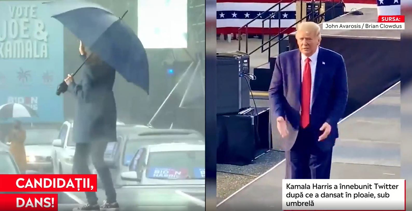 Dansurile lui Donald Trump și Kamala Harris au devenit provocări pe social media