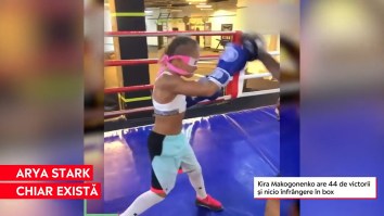 Kira, o fată de 11 ani, are 44 de victorii în box și nicio înfrângere. Se antrenează și legată la ochi