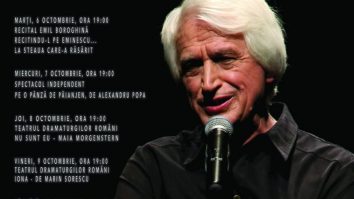 Festivalul de Teatru ”Ștefan Iordache”, de la Caracal, se desfășoară în perioada 6-11 octombrie. Ediție dedicată lui Emil Boroghină