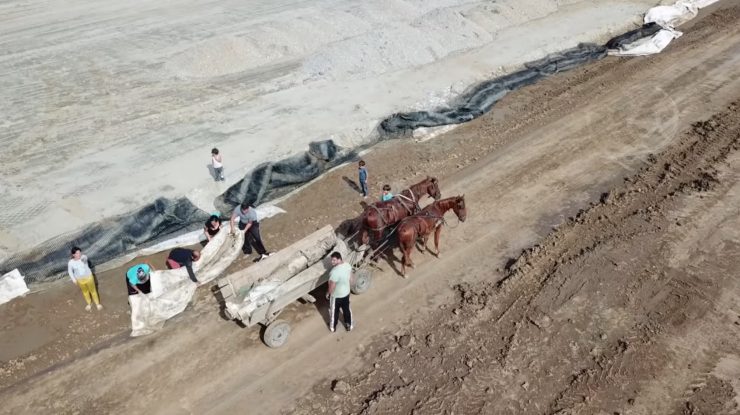 O dronă a filmat un jaf pe șantierul drumului expres Pitești – Craiova. Cum a reacționat Poliția. VIDEO