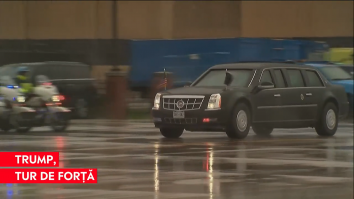 Imagini cu Donald Trump din momentul plecării spre North Hampshire pentru un miting electoral