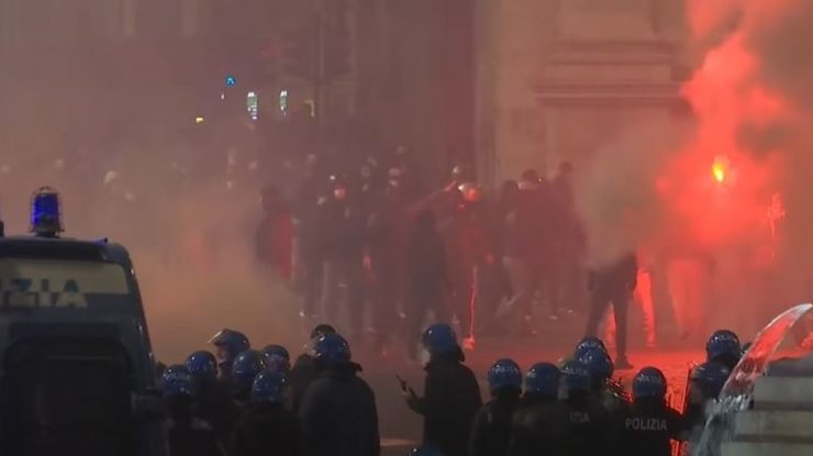 Protestele se țin lanț în Europa. Forza Nuova din Italia continuă lupta cu poliția