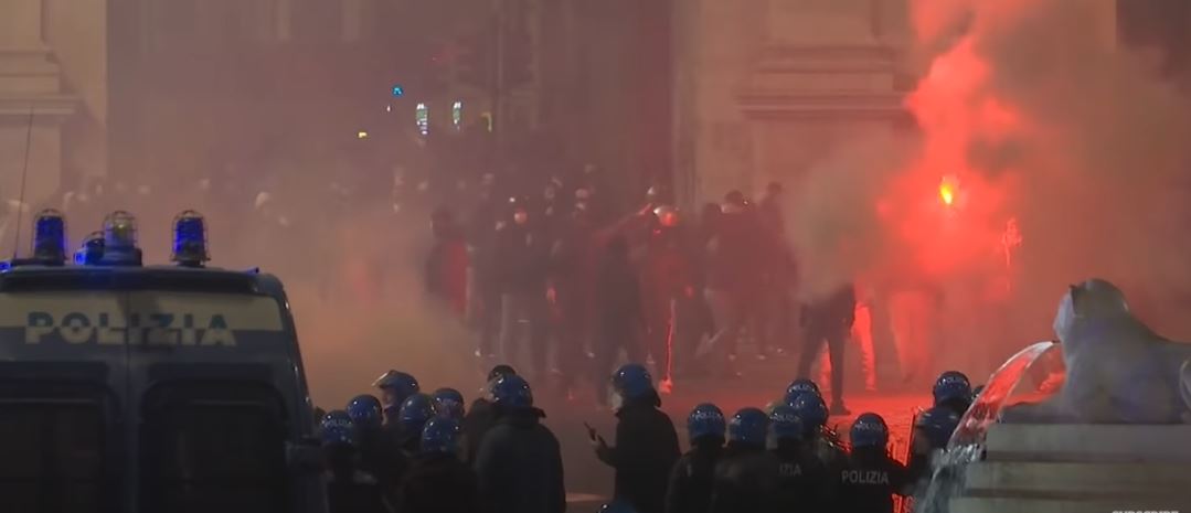 Protestele se țin lanț în Europa. Forza Nuova din Italia continuă lupta cu poliția
