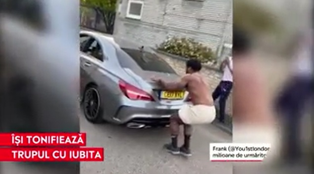 Frank, un bodybuilder londonez, sparge ouăle cu bicepsul și se antrenează cu prietena în brațe