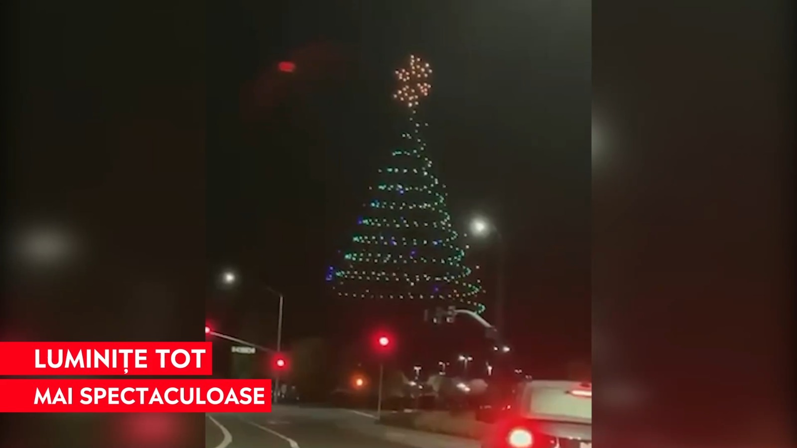 Dronele au luat locul luminițelor de Crăciun într-un orășel din California