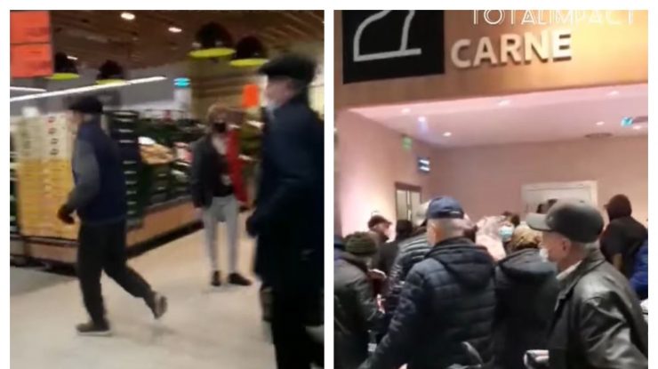 VIRAL Goana după reduceri. Sute de persoane s-au îmbulzit într-un supermarket din Alexandria pentru o ofertă la carne