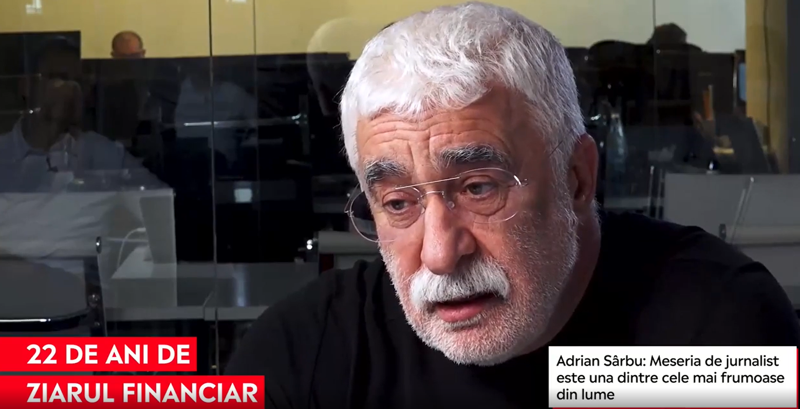 Mintea din spatele longevității jurnalismului, Adrian Sârbu. Ziarul Financiar împlinește 22 de ani