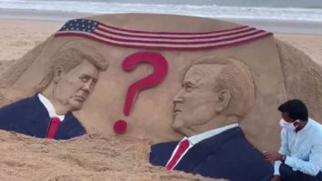 Candidații la președinția SUA, pictați în nisip de un artist indian. VIDEO