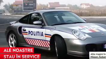 În timp ce alții folosesc mașinile de lux ca să salveze vieți, cea din dotarea Poliției Române zace în service