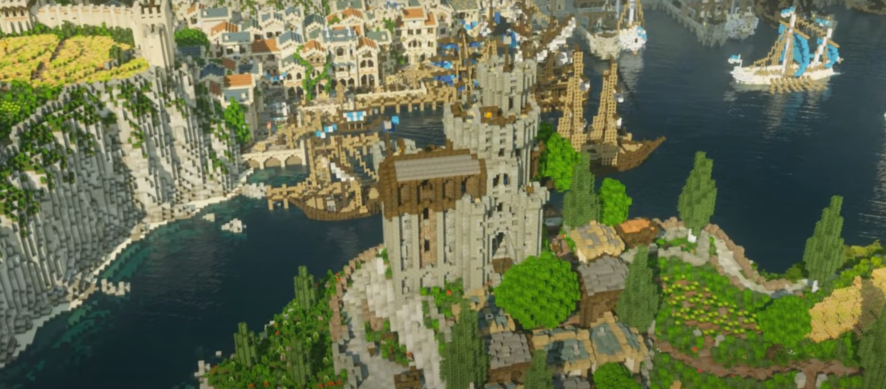 Universul lui Tolkien, reconstituit în Minecraft.  Gamerii au reușit această performanță în 10 ani