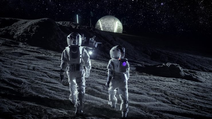 NASA vrea să construiască o bază permanentă pe Lună folosind o imprimantă 3D și praf lunar. VIDEO