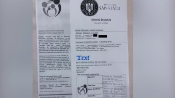 Adeverinţa de vaccinare