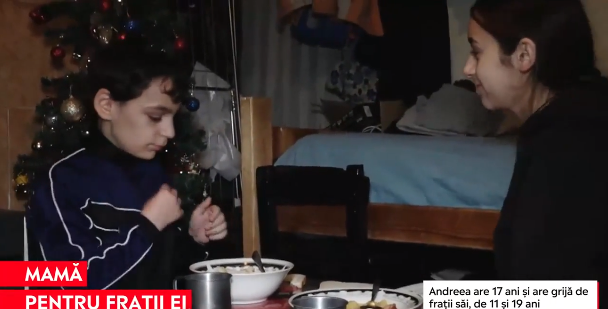 Cazul Andreei, fetița de 17 ani care are grijă de frații ei a impresionat o lume întreagă. Îngeri din diaspora s-au oferit să o ajute