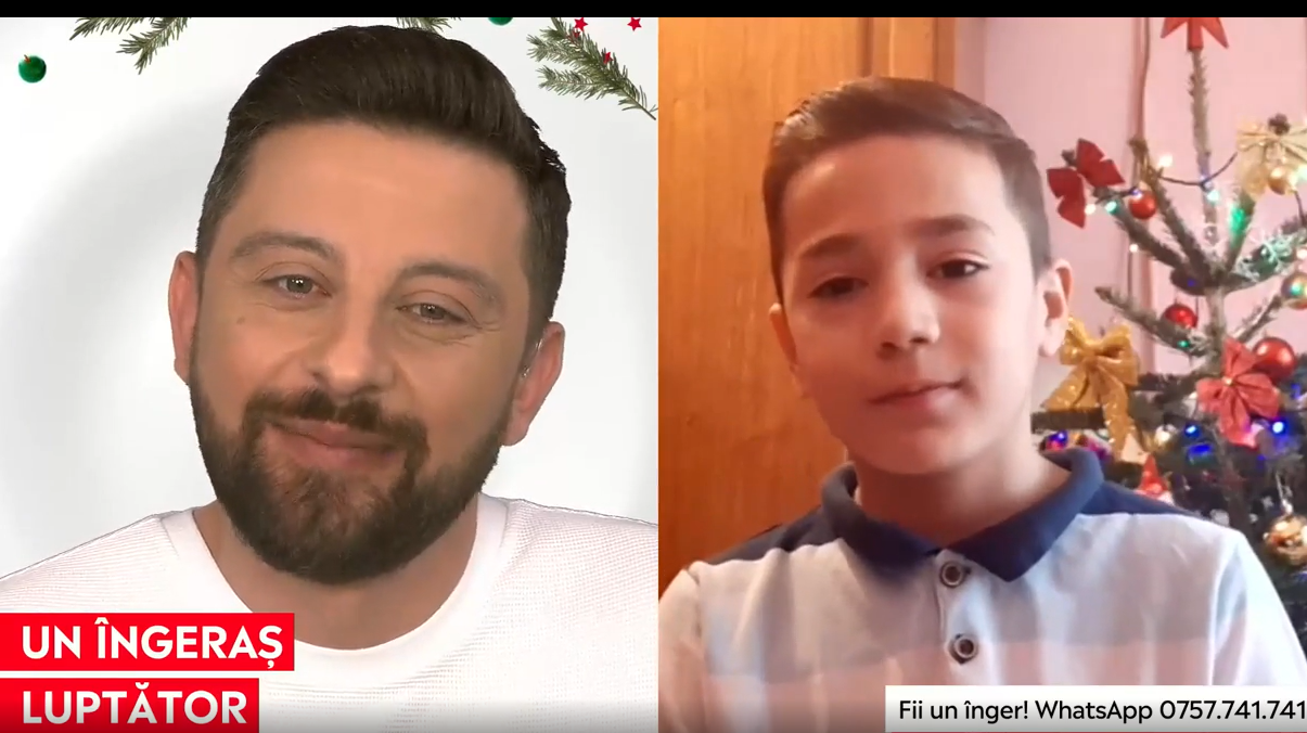 Îngerașul Antonio Lăcătuș a primit dulciuri de la Moșu