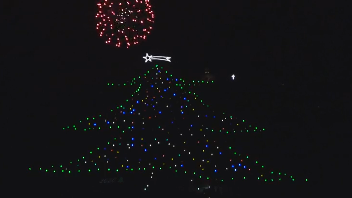 Cel mai mare pom de Crăciun din lume şi-a aprins luminiţele. Este în Cartea Recordurilor din 1991