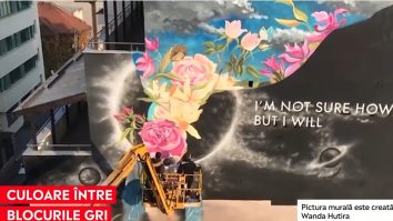 O nouă pictură murală a apărut pe străzile gri ale Capitalei. Ce mesaje transmite
