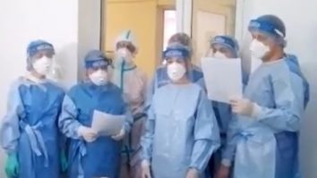 Medici, asistente și infirmiere de la Spitalul Victor Babeș și-au colindat pacienții bolnavi de Covid-19. VIDEO