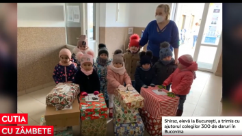 Bucurie la unison. O elevă din București a trimis 300 de daruri în Bucovina, cu ajutorul colegilor ei