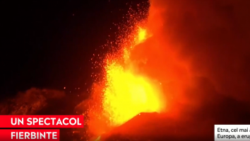 VIDEO. Spectacol fierbinte în Sicilia. Vulcanul Etna a erupt și a aruncat lavă la 100 de metri înălțime