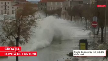 Croația, lovită de furtuni. Valurile mării au ajuns până la 6 metri