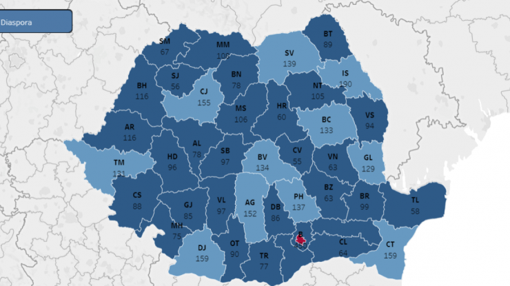 Harta candidaților la alegerile parlamentare. Județul în care sunt 27 de candidați pe un loc