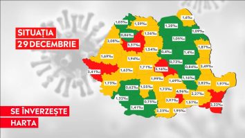 Rata incidenței, din ce în ce mai scăzută, în România. Doar șase județe mai sunt „roșii”